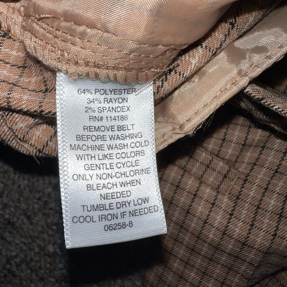 NWTS Liz Claiborne Carmel plaid pants size 10 - Picture 5 of 13